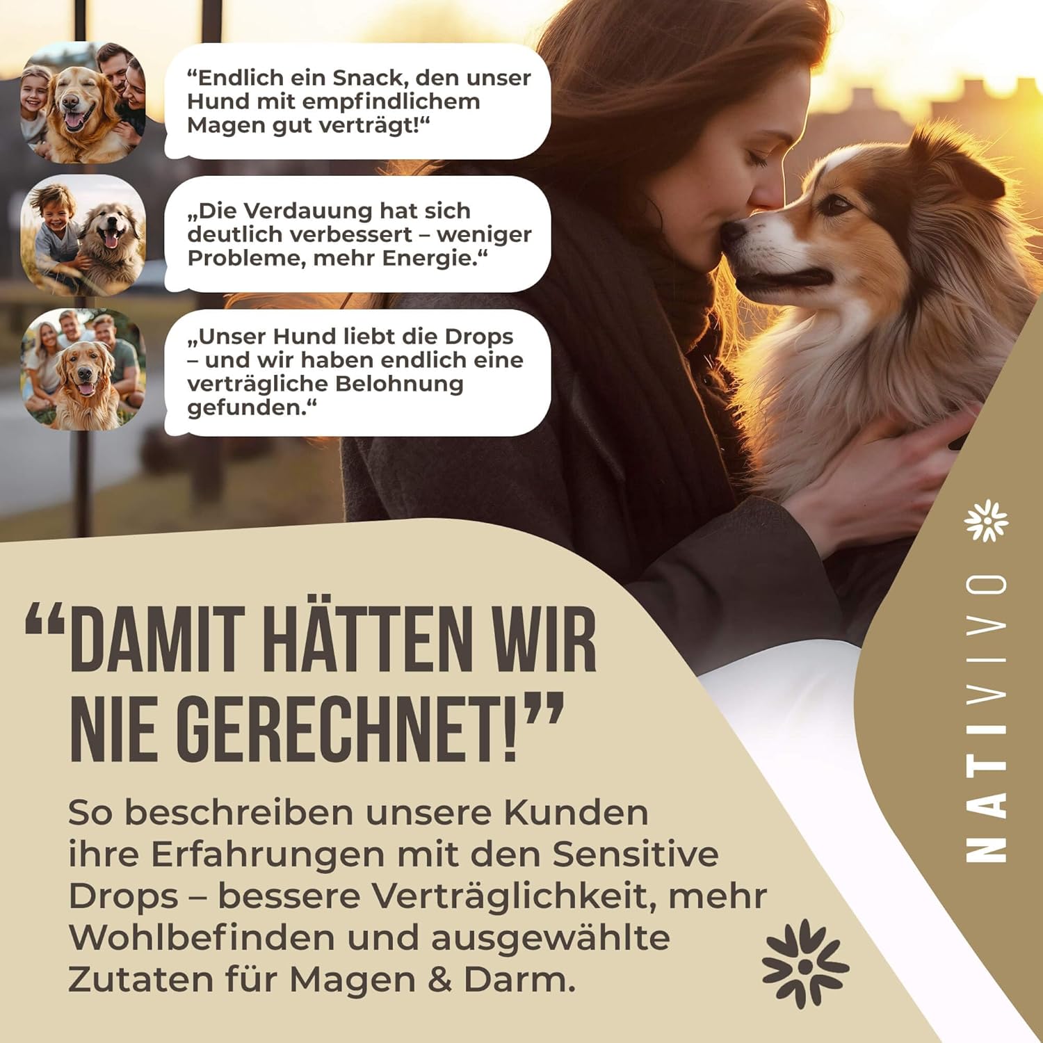 Sensitive Drops Hundeleckerli Insektenprotein getreidefrei Flohsamenschalen 300