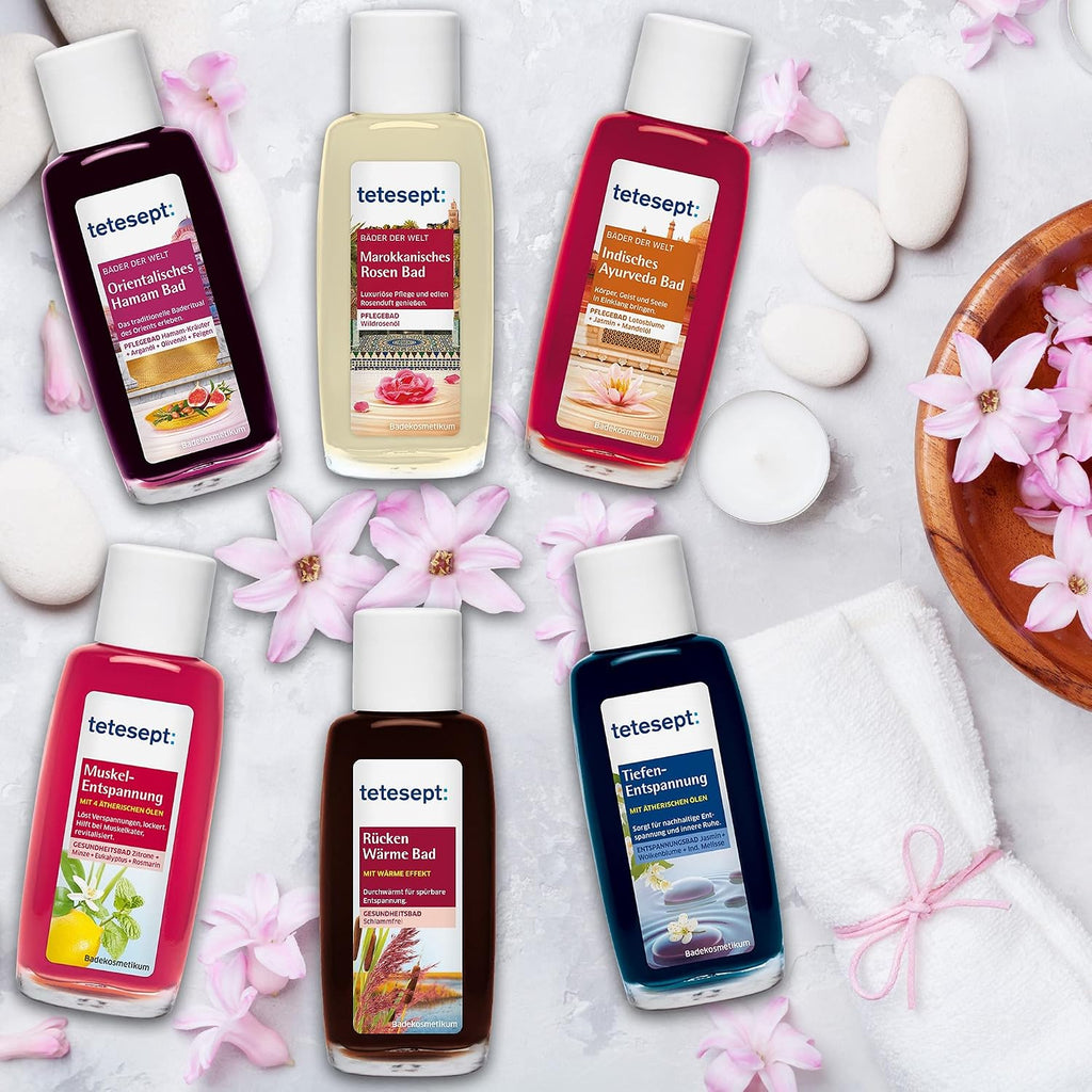 Tetesept Baeder Geschenkset 6 x Badezusatz Probierset Bademomente