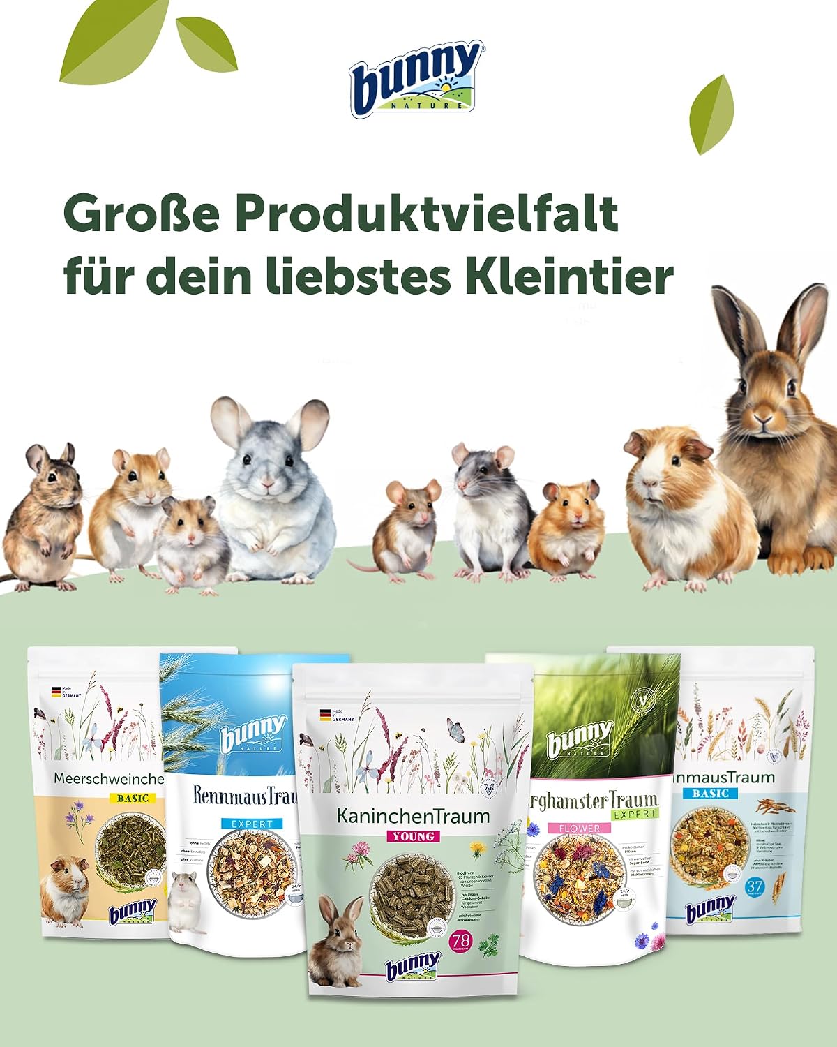 bunnyNature HamsterTraum Expert 500g Alleinfutter Hamsterfutter mit Mehlwürmern