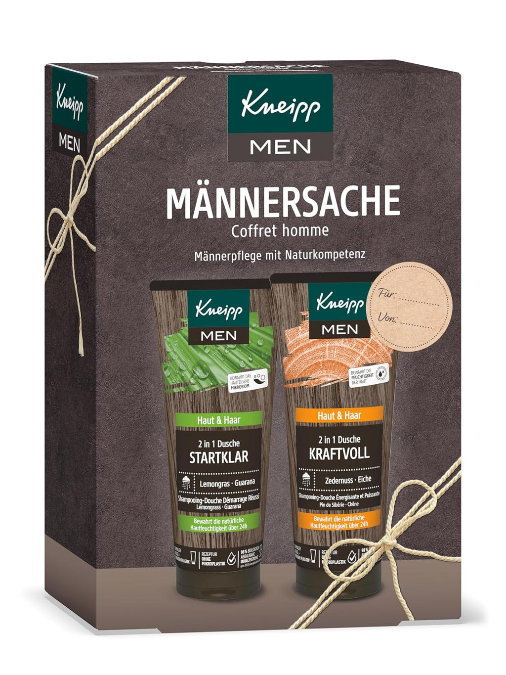 Kneipp Maennersache Duschgel 2 x 200 ml Geschenkset fuer Maenner
