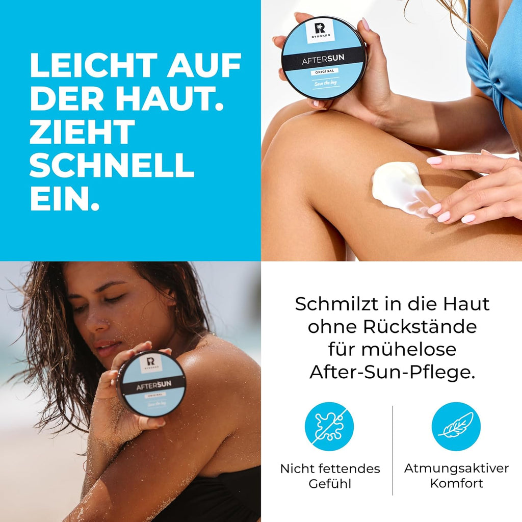 BYROKKO After Sun Creme 195 ml mit Menthol Mangobutter Vitamin E vegan
