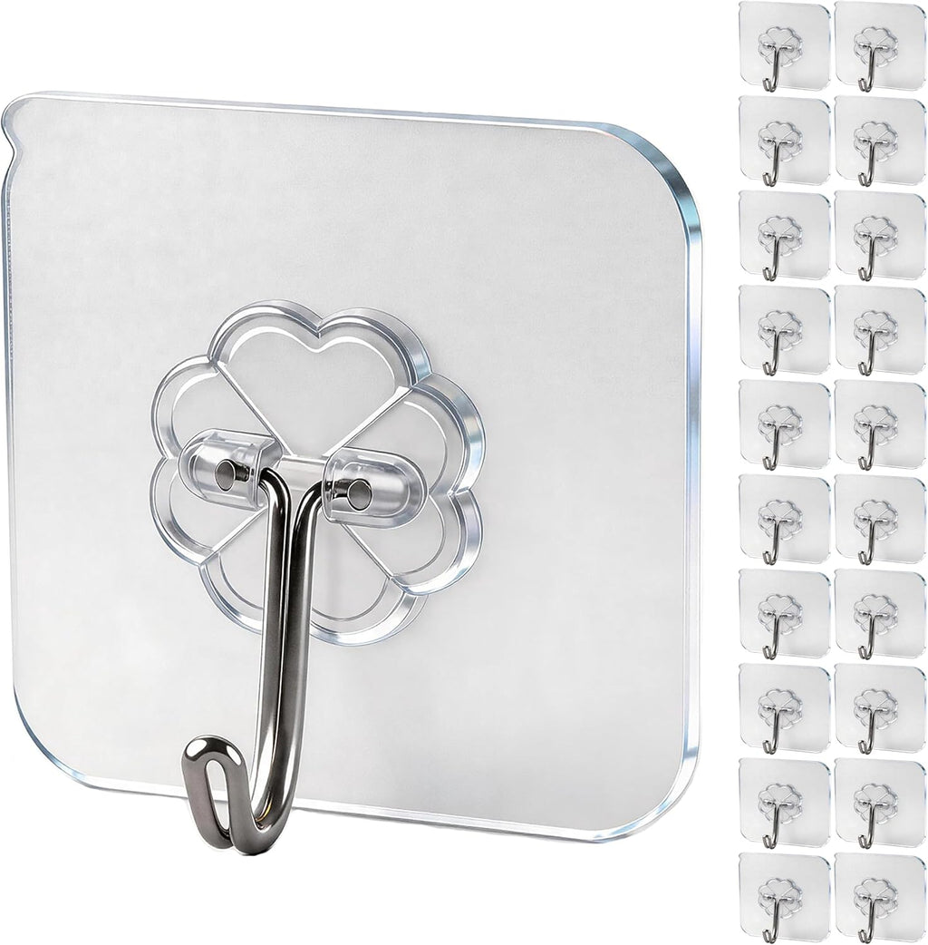 Selbstklebende Handtuchhaken 10er Set transparent Wasserdicht