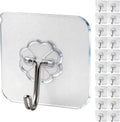 Selbstklebende Handtuchhaken 10er Set transparent Wasserdicht