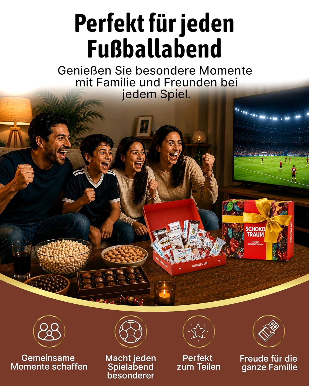 Candy Circle Schokotraum Suessigkeiten Box mit Kinder Schokolade, Bueno, Country
