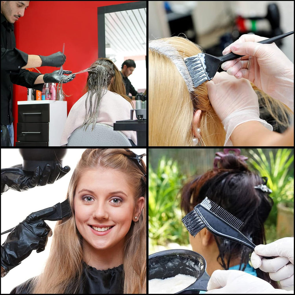 Haarfaerbe Set 9-teilig mit Pinsel Kamm Schale Handschuhe Buerste