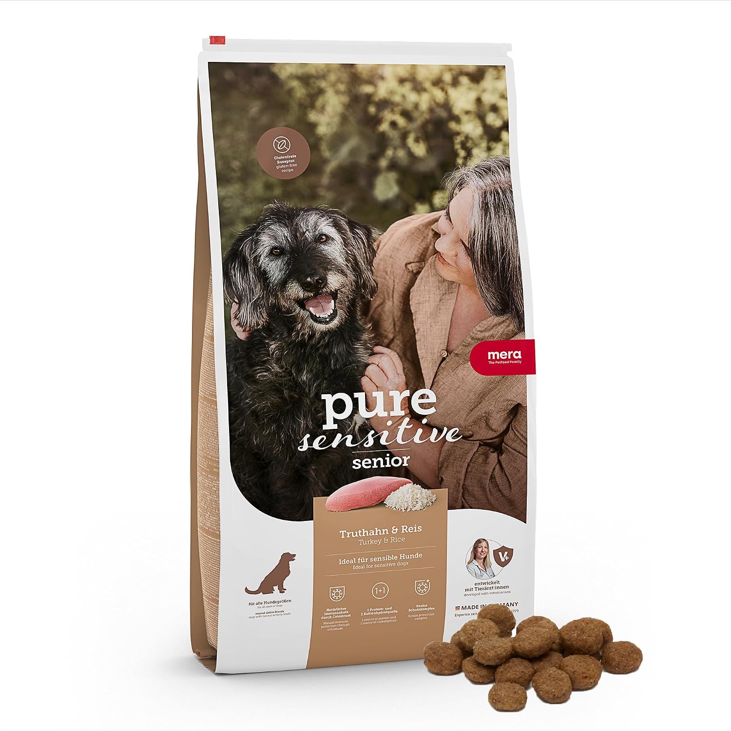 MERA Pure Sensitive Senior Trockenfutter Truthahn & Reis 12,5 kg