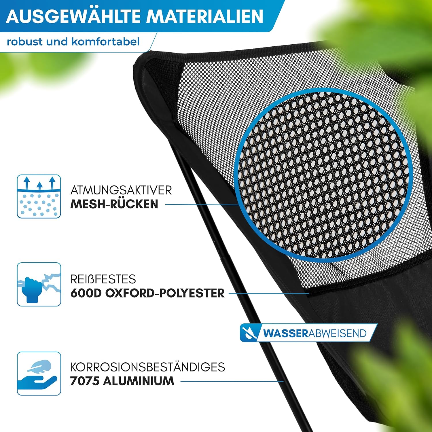 NORDMUT Campingstuhl ultraleicht klappbar Aluminium bis klein