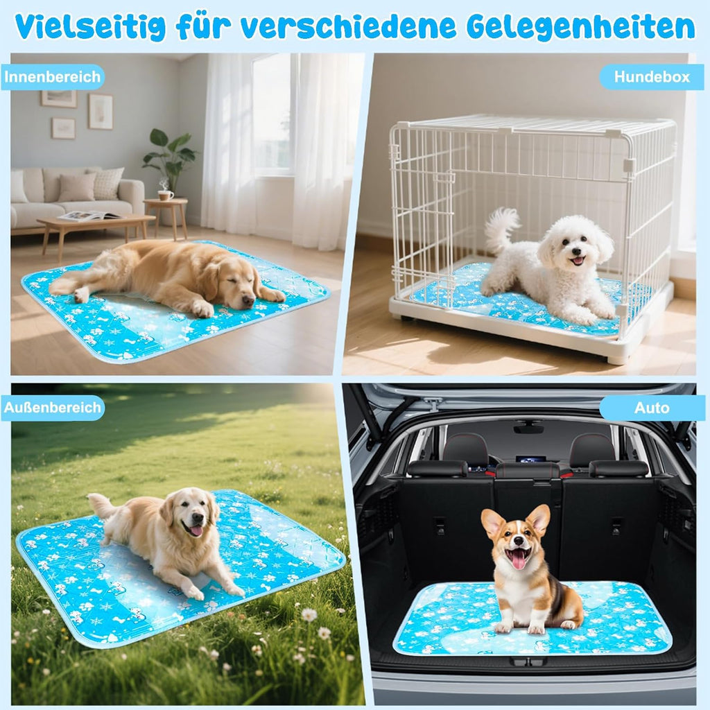 Kuehlmatte fuer Hunde selbstkuehlend krallenfest waschbar verschiedene Groessen