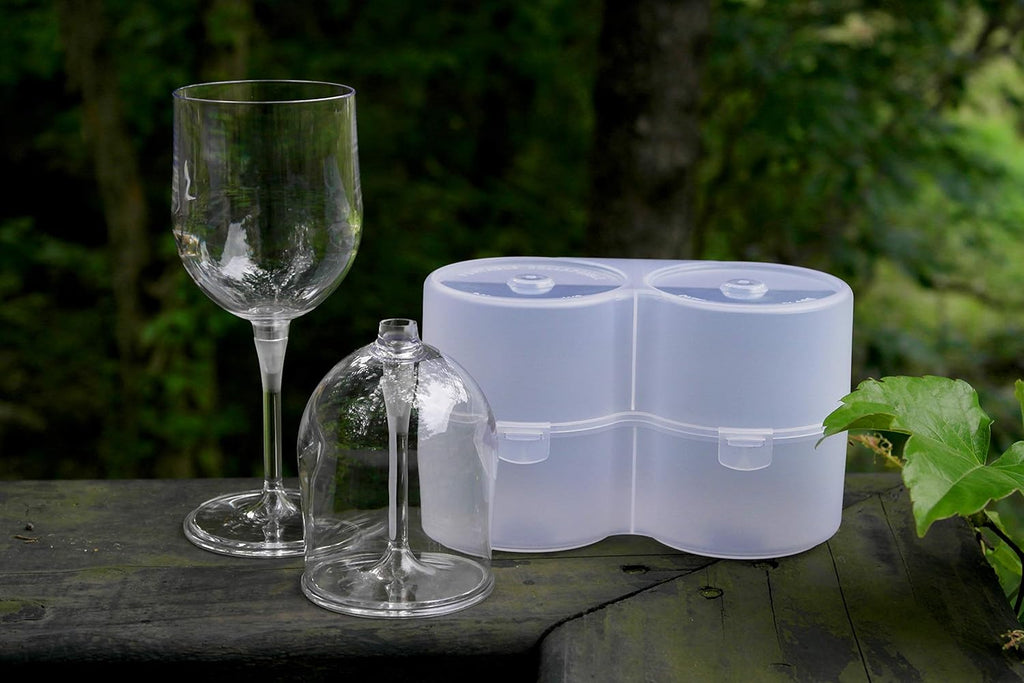 Winkee 2er Set Weinglaeser To Go BPA-frei Camping Glas Ersatz
