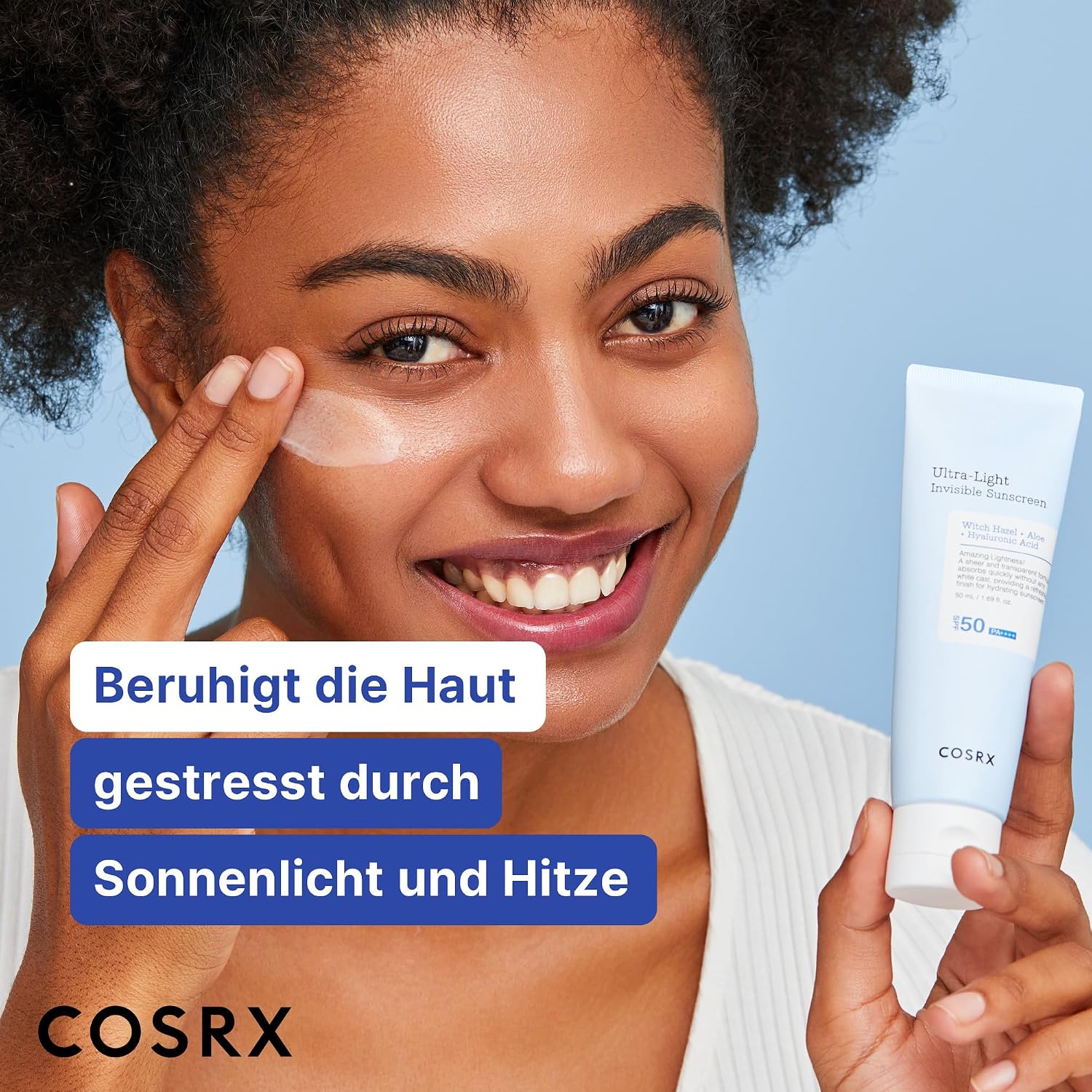 COSRX Sonnencreme LSF transparent leicht mit Hyaluronsaeure