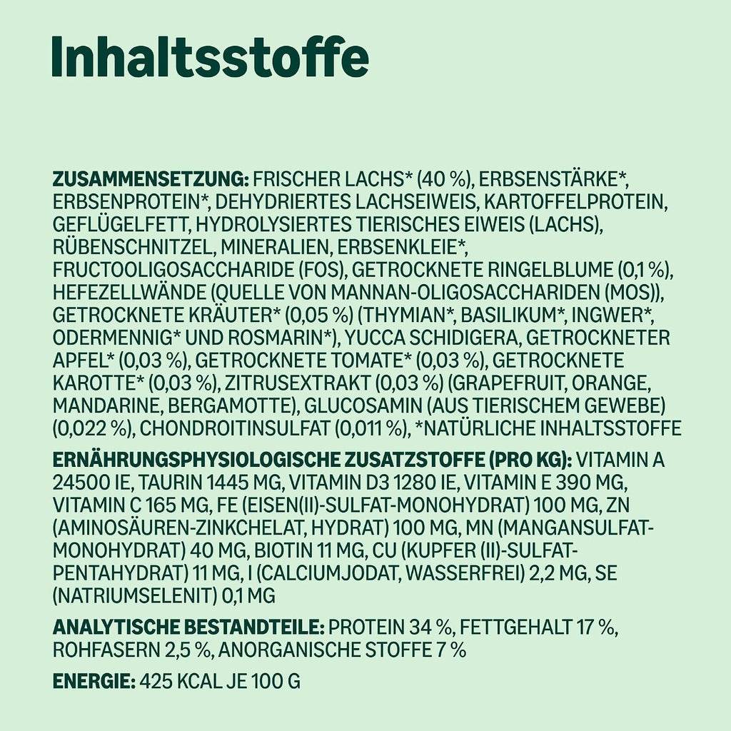 Katzenfutter trocken Adult frischer Lachs 3 kg getreidefrei