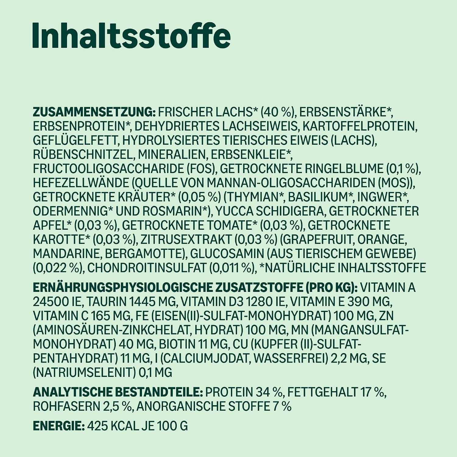 Katzenfutter trocken Adult frischer Lachs 3 kg getreidefrei