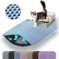 Katzenklo Matte 60×45 cm doppelschichtig wasserdicht Bienenwaben Blau