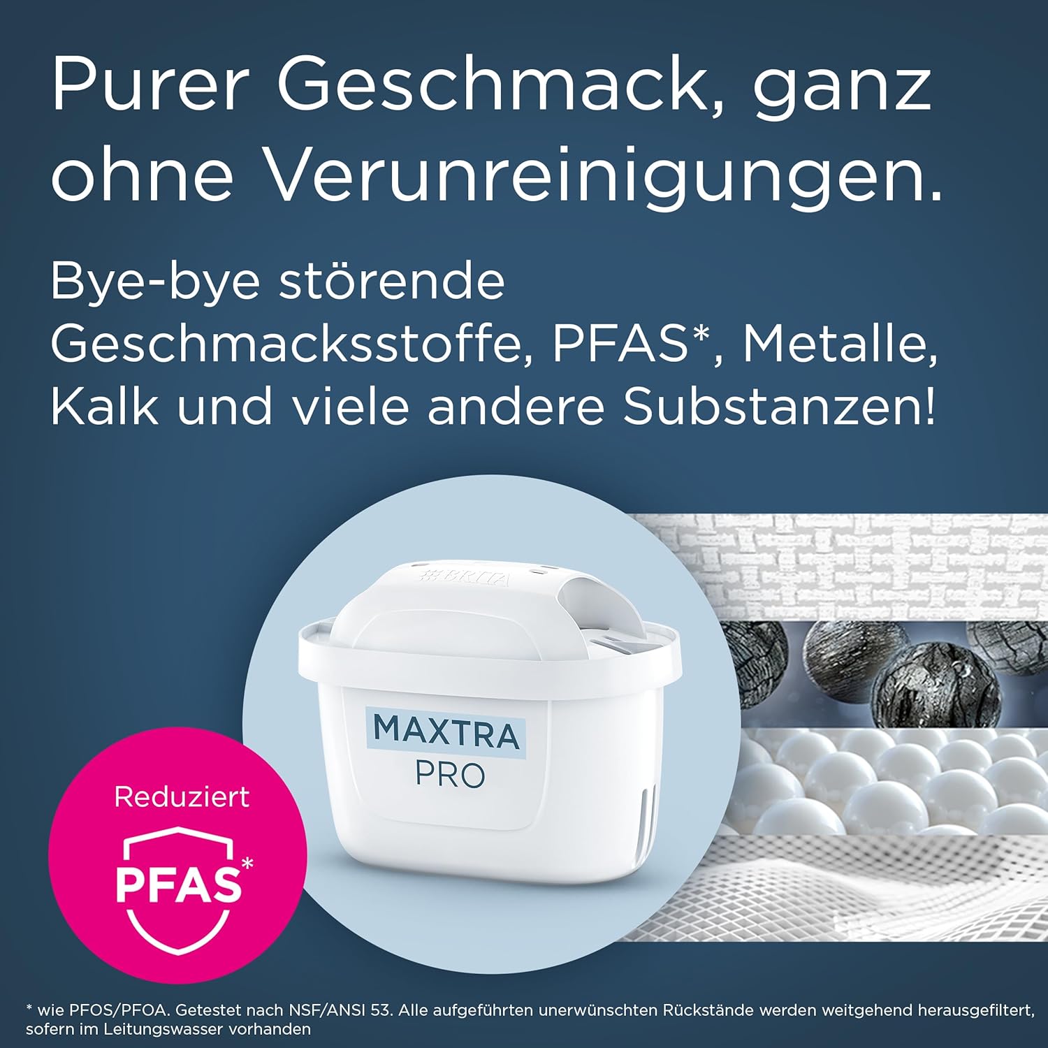 BRITA Marella 2,4 L Wasserfilterkanne Blau mit 3 MAXTRA PRO Filtern