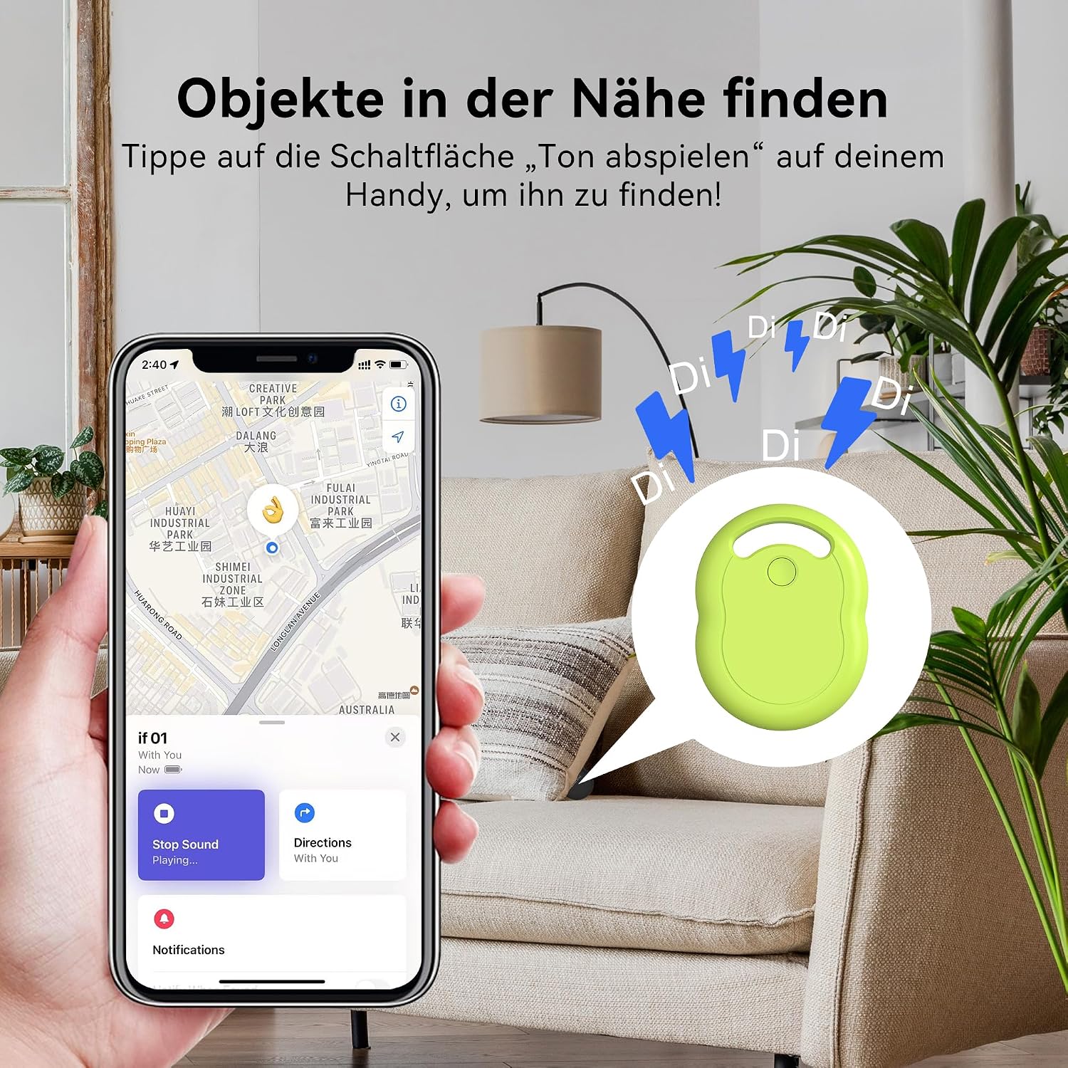 Air Tracker Tag Apple MFi Schluesselfinder Bluetooth iOS 4 Farben