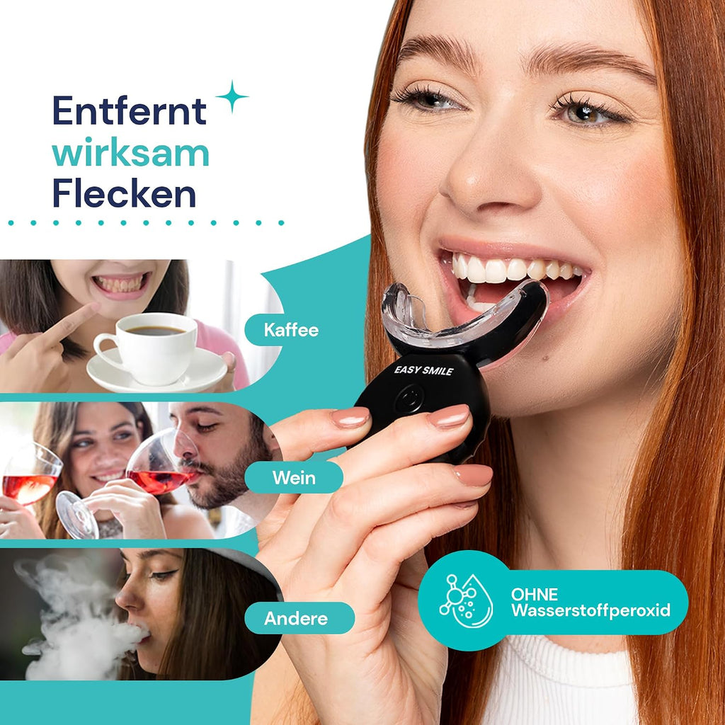 Easy Smile Zahnaufhellungsset mit LED-Bleaching Kit inklusive Zubehoer