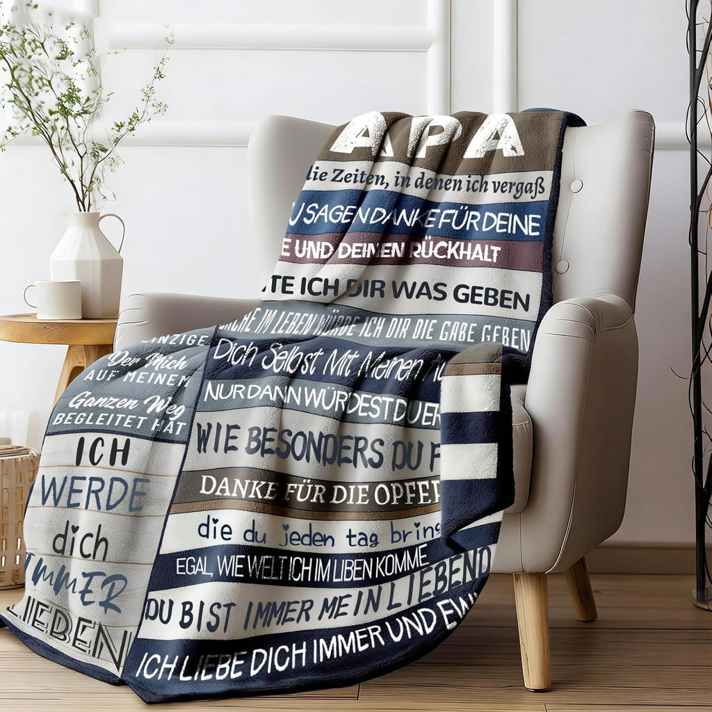 Mutter Kuscheldecke Beste Mama Geschenk personalisiert 150cm-220cm