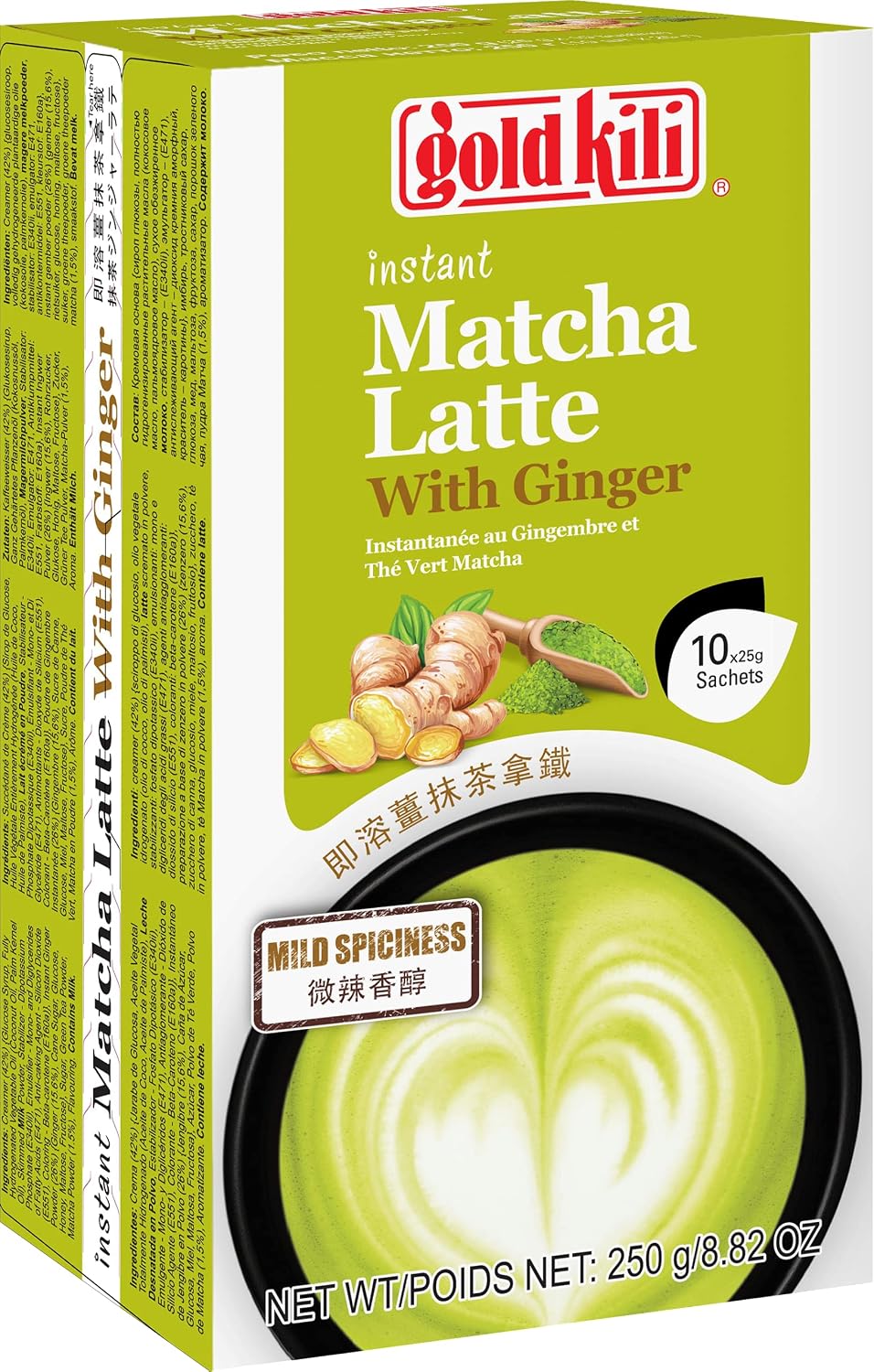 Instant Matcha Ingwer Latte Pulver 10 x, verschiedene Sorten