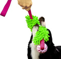 Dingo Mop Bungee Hundespielzeug Gruen Mikrofaser Vanille Duft Tauzieh Ball