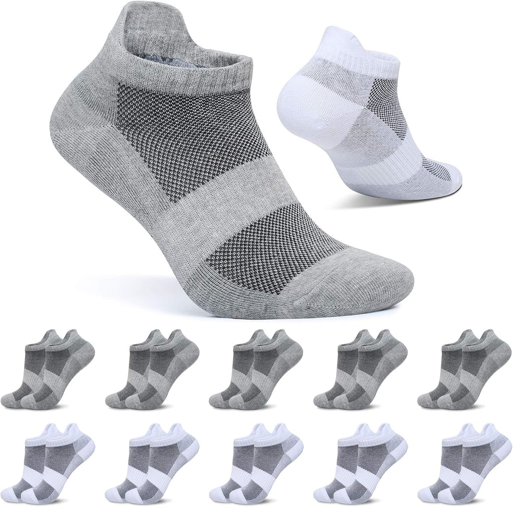 FALARY 10 Paar Sneaker Socken Baumwolle Herren Damen Kurz Sportsocken