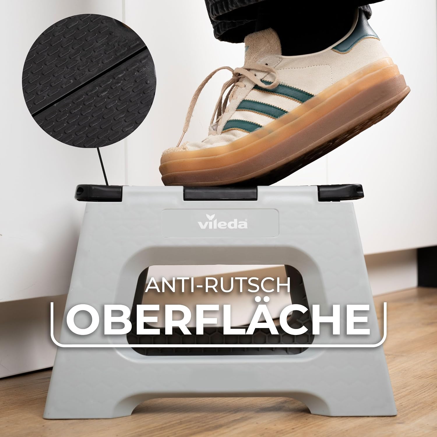 Vileda Tritthocker klappbar 23 cm Haushaltshocker rutschfest