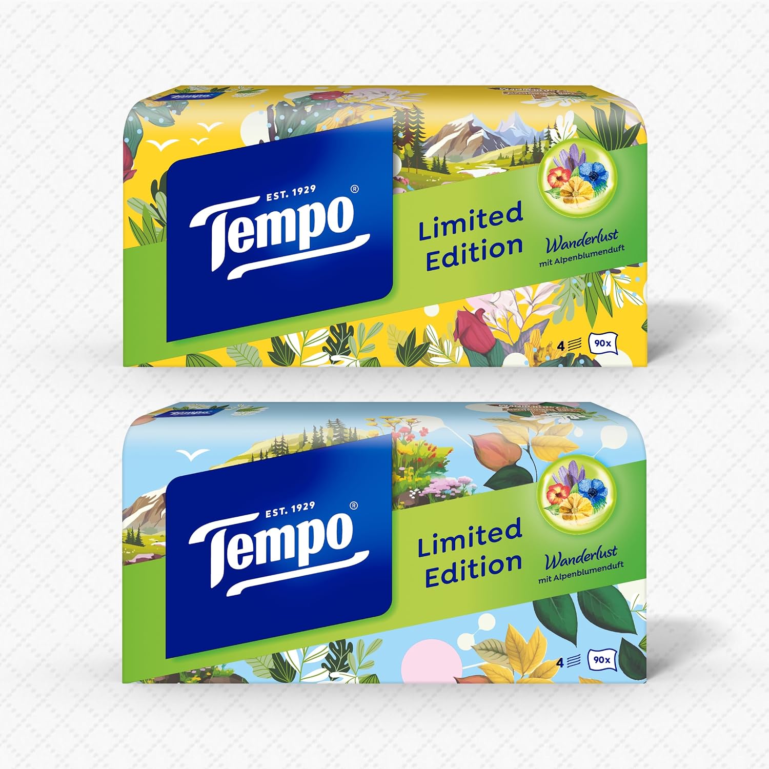Tempo Duftbox Limited Edition 12 x 90 Tuecher samtig weich biologisch abbaubar