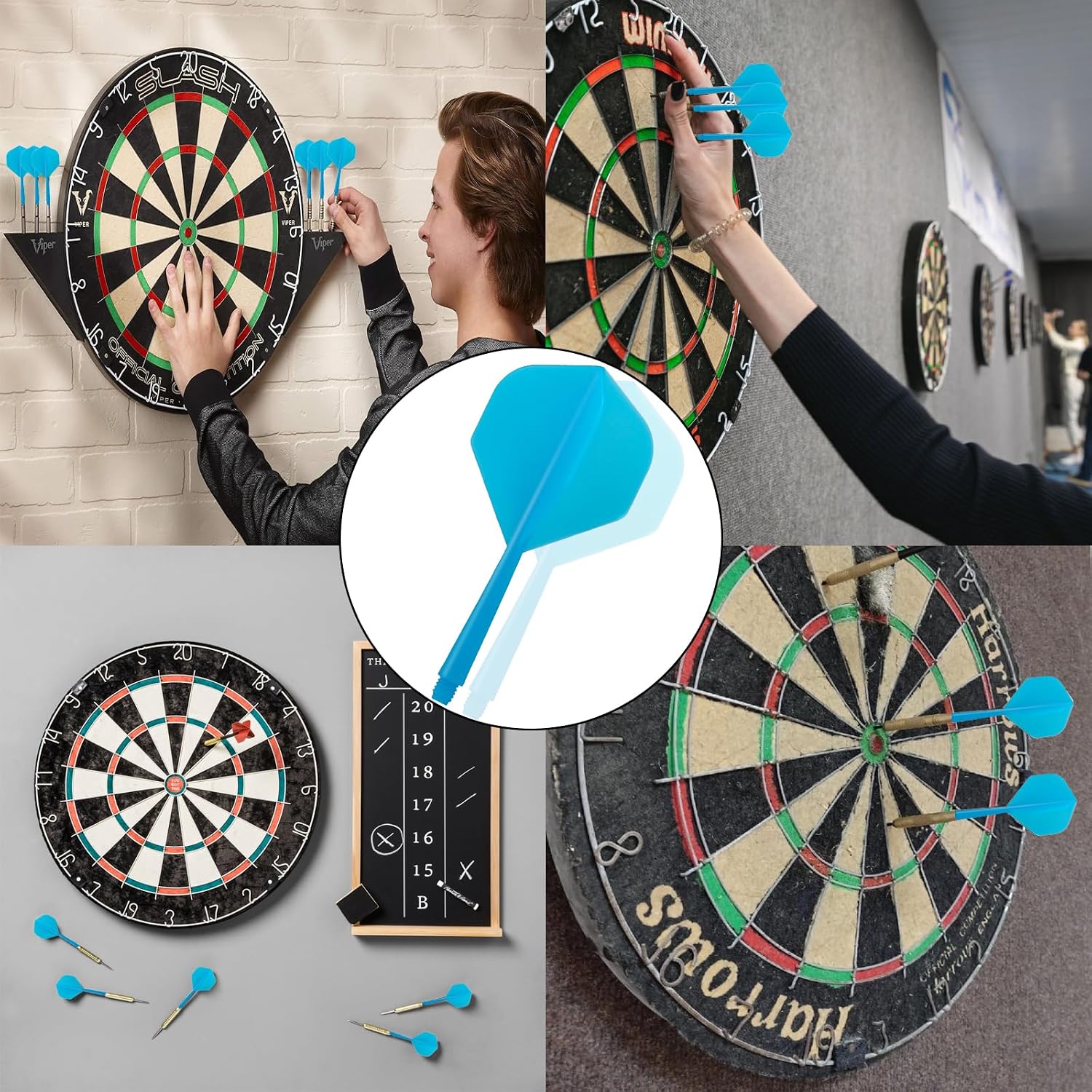 Fusion Darts Flights mit Schaft 12 Stueck 2BA Kunststoff