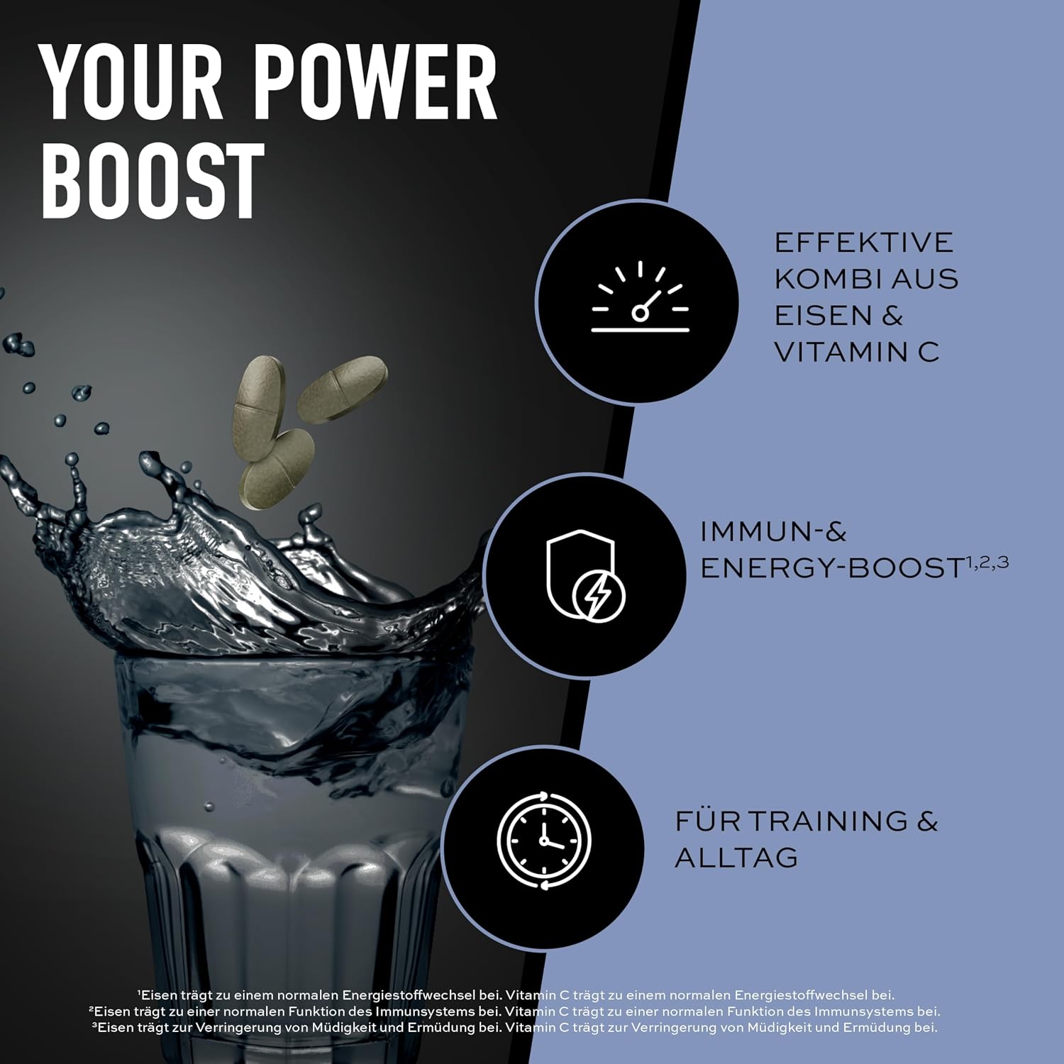 ESN Iron + Vitamin C 90 Tabletten Eisen Nahrungsergaenzung made in Germany