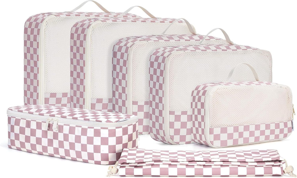 7-teiliges Koffer Organizer Set Packing Cubes Reise-Packtaschen