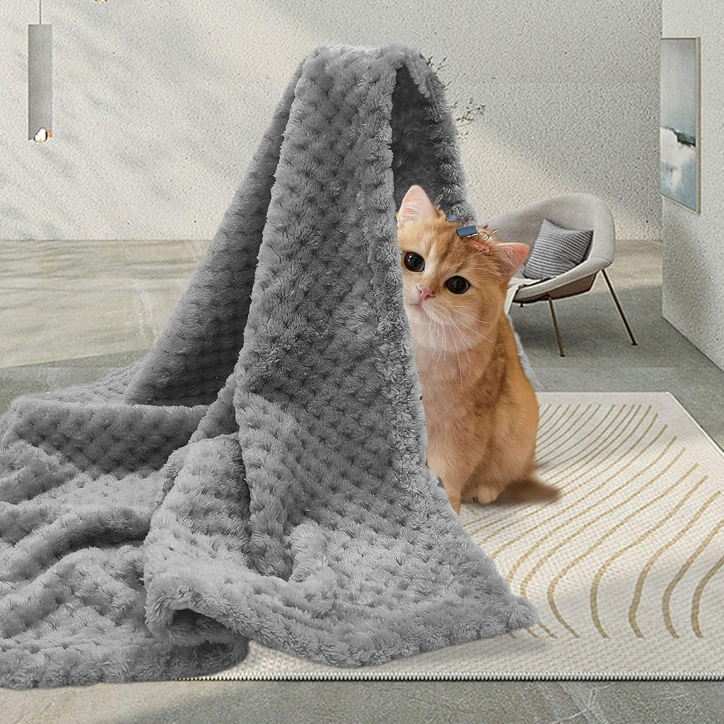 TSHAOUN Hundedecke 70x50 cm doppelseitig Fleece weich Katze Haustier