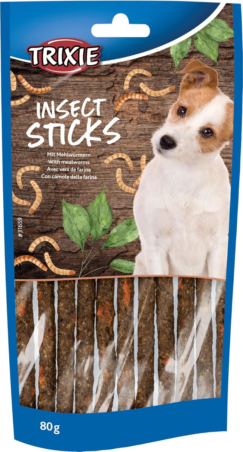 Trixie Hundeleckerli Insekten Snack Sticks mit Mehlwuermern