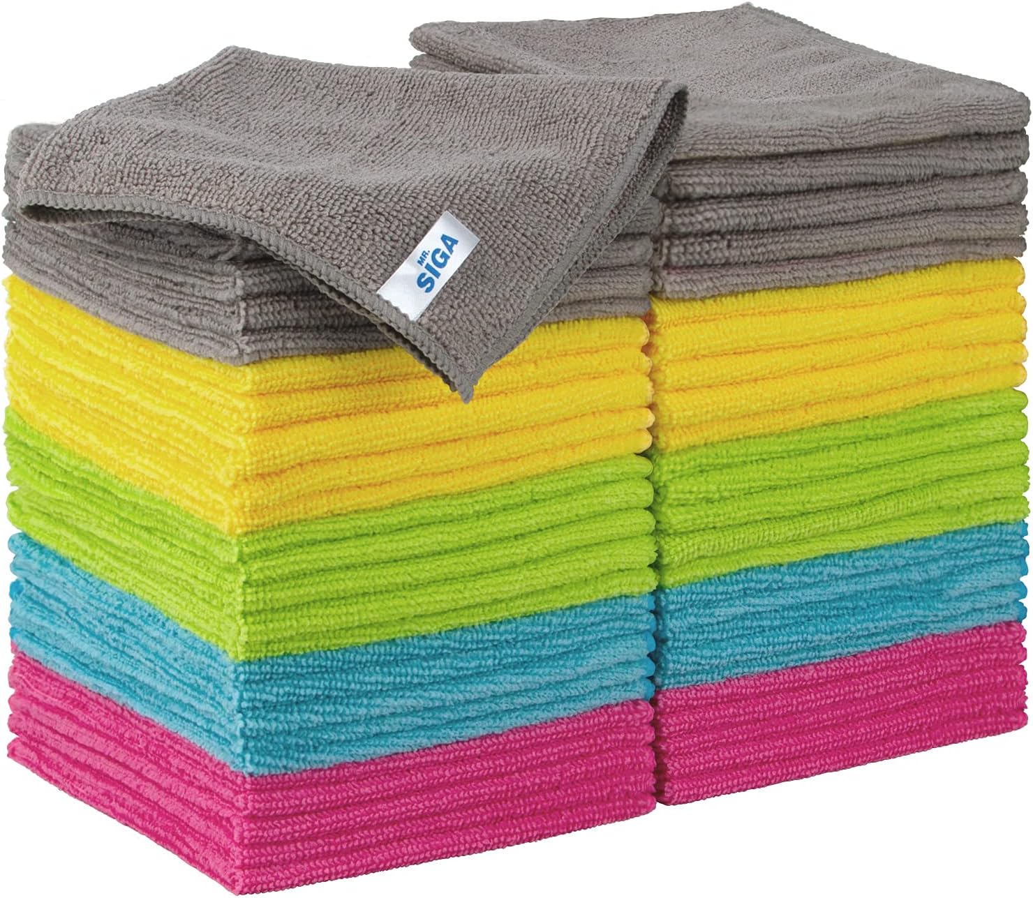 MR.SIGA Mikrofasertuecher 50er Set 30x30 cm Reinigungstuecher Haushalt