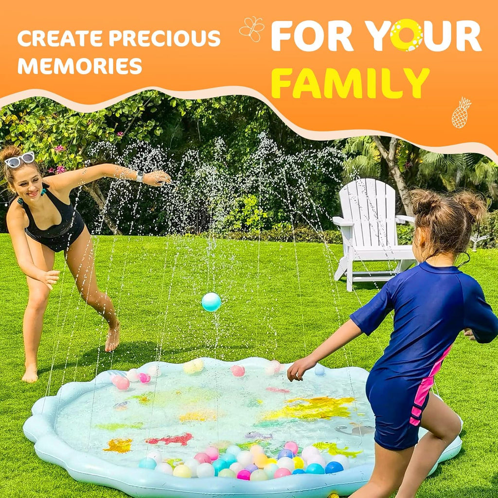 Peradix Wasserspielmatte 200 cm Sprinkler Splash Pad verstellbar rutschfest