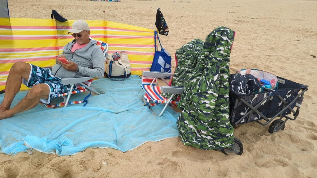 Sandfreie Stranddecke faltbar ultraleicht gross waschbar fuer Strand Picknick