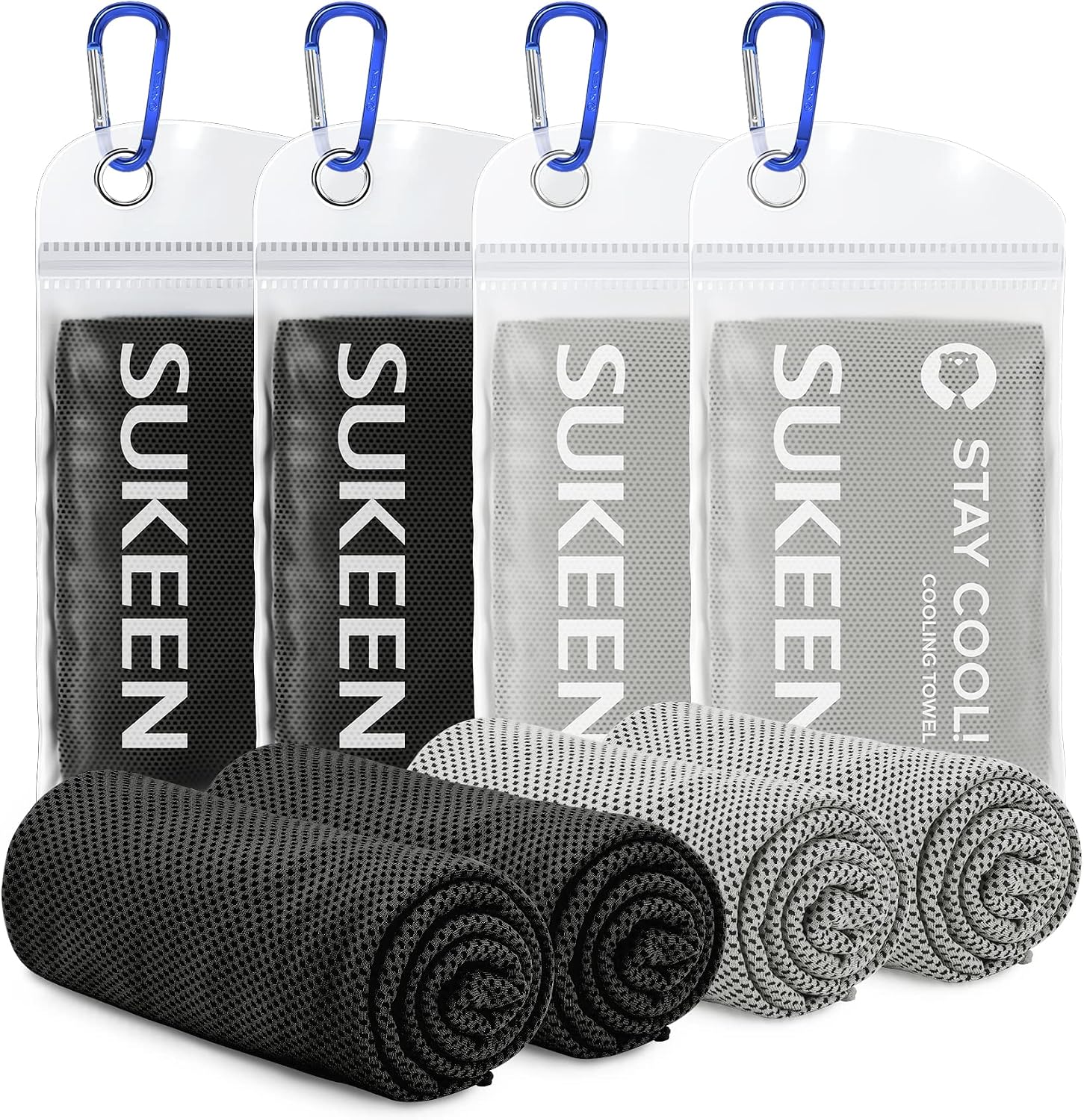 Sukeen Kuehlhandtuch 100 x 30 cm fuer Sport Fitness Yoga Camping Strand