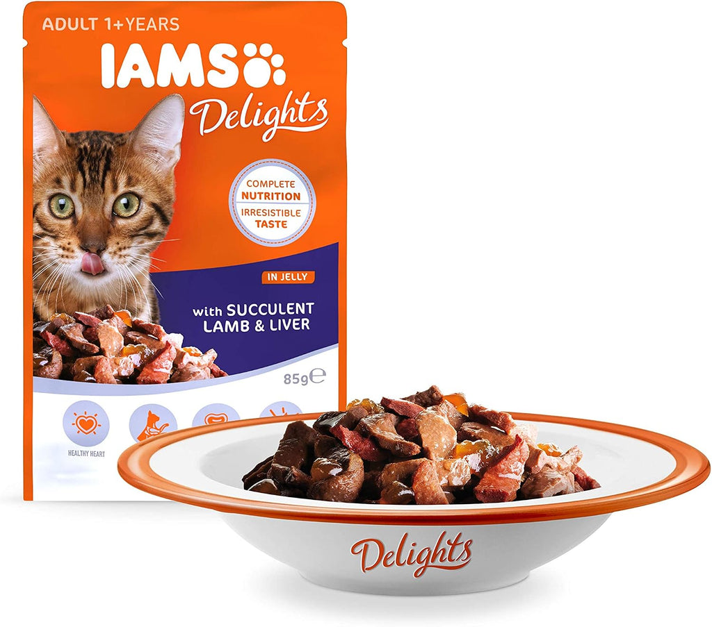 IAMS Delights Land Collection Katzenfutter Nass 12x85g Verschiedene Fleis