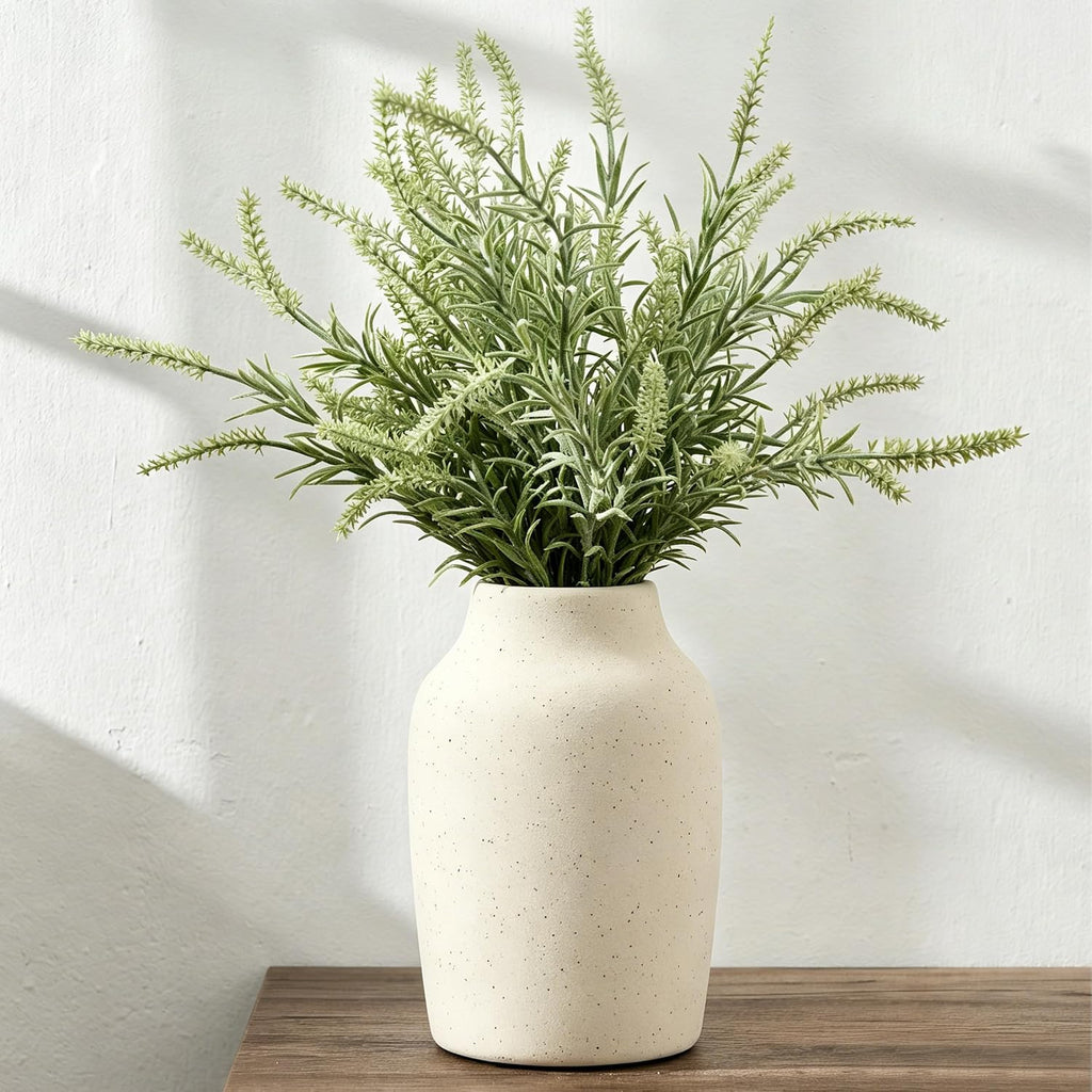 Rustikale Keramik Blumenvase 18,3 cm Boho Terrakotta Bauernhaus Deko