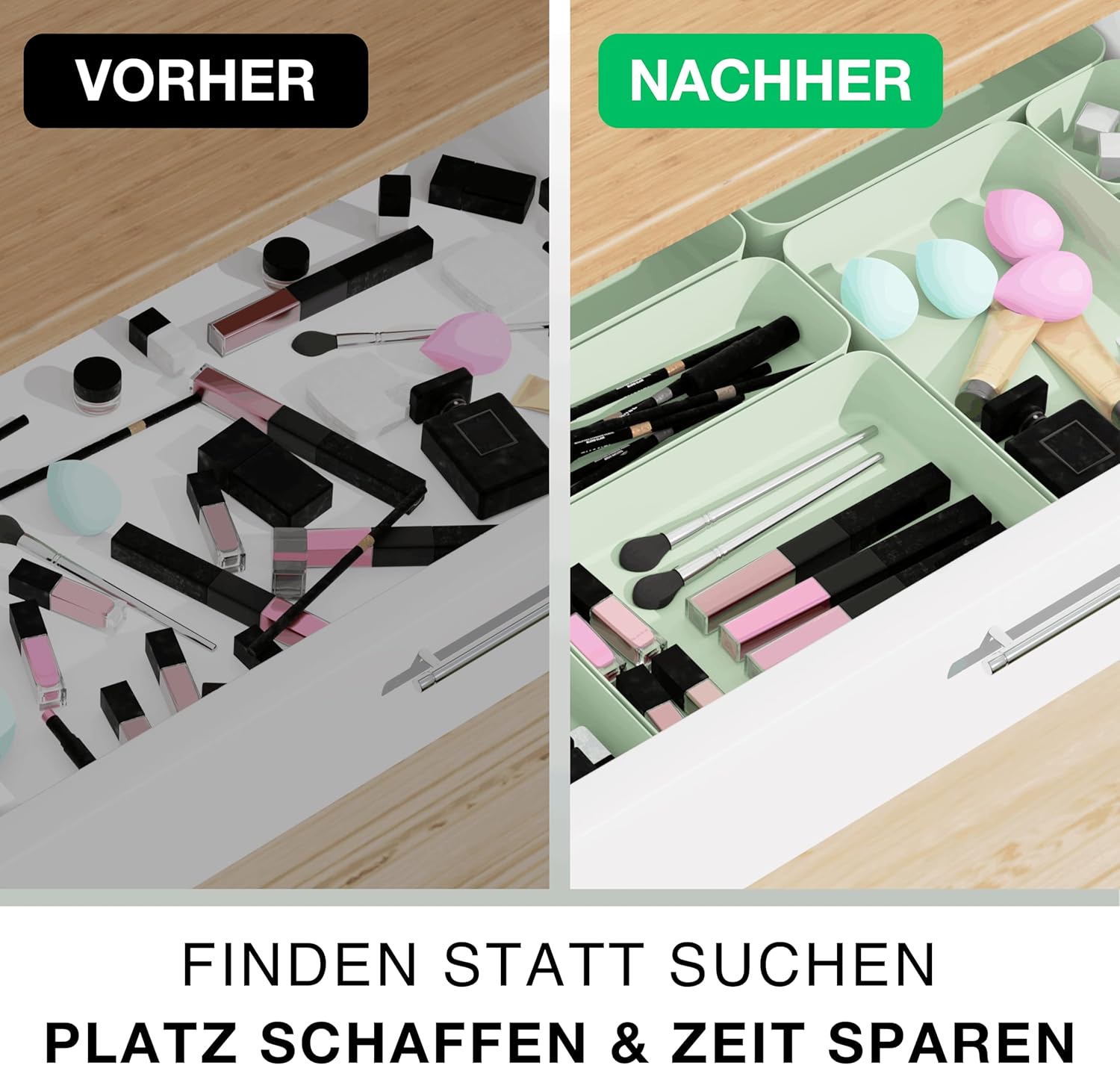 Schubladen Organizer Set Schubladentrenner Schreibtisch Sortierbox