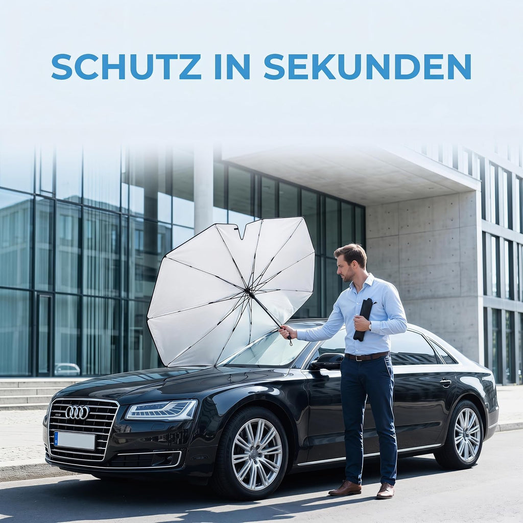 Sonnenschutz Frontscheibe 150x80 cm faltbar UV-Schutz fuer Auto