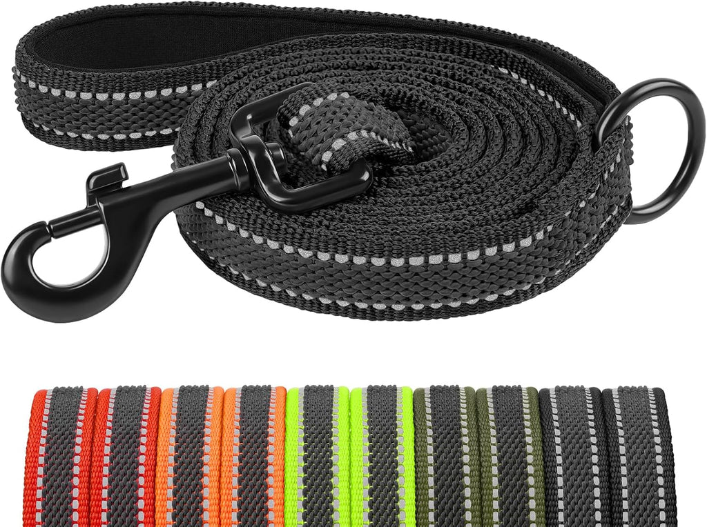 XXBEN Reflektierende Hundeleine gummiert Nylon mit Griff 15mm-20mm 1–3 m