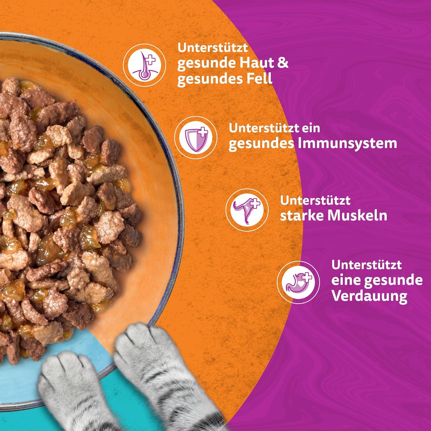 Whiskas Adult 1+ Tasty Duo Surf & Turf 84x85g Nassfutter in Gelee