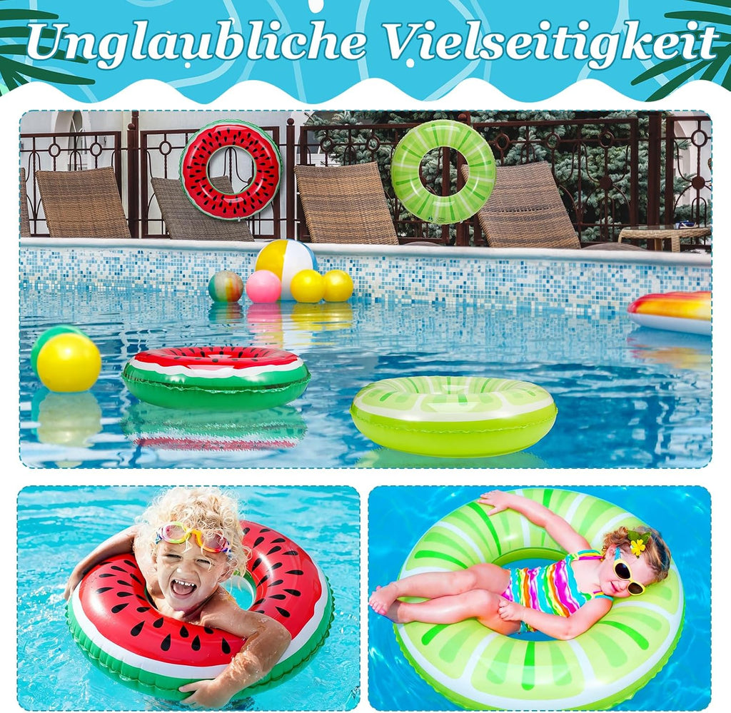 2er Set Kinder Schwimmring 70 cm Aufblasbar Schwimmreifen Pool Strand Wasserspie