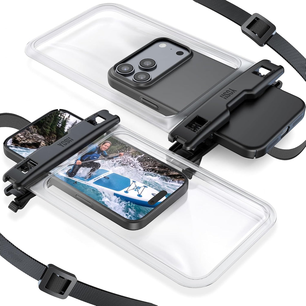 YOSH wasserdichte Handytasche bis 8,5" 2er Set fuer Bootfahren Unterwasser iPhone