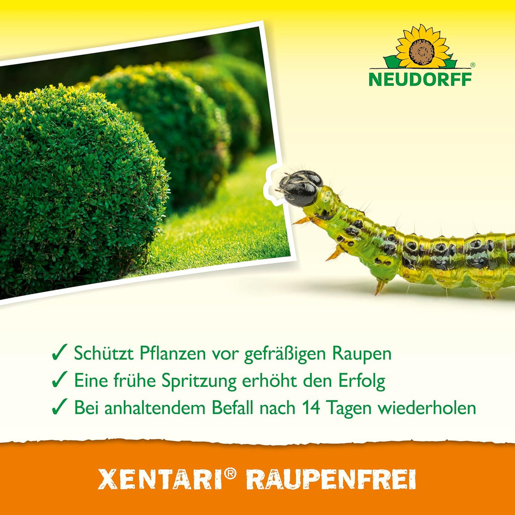 Neudorff Xentari RaupenFrei biologisches Insektizid fuer 500 m²