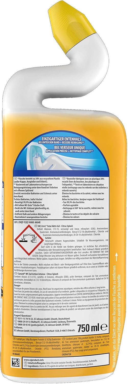 WC-Ente Total Aktiv Gel WC-Reiniger fluessig antibakteriell Toilettenreiniger