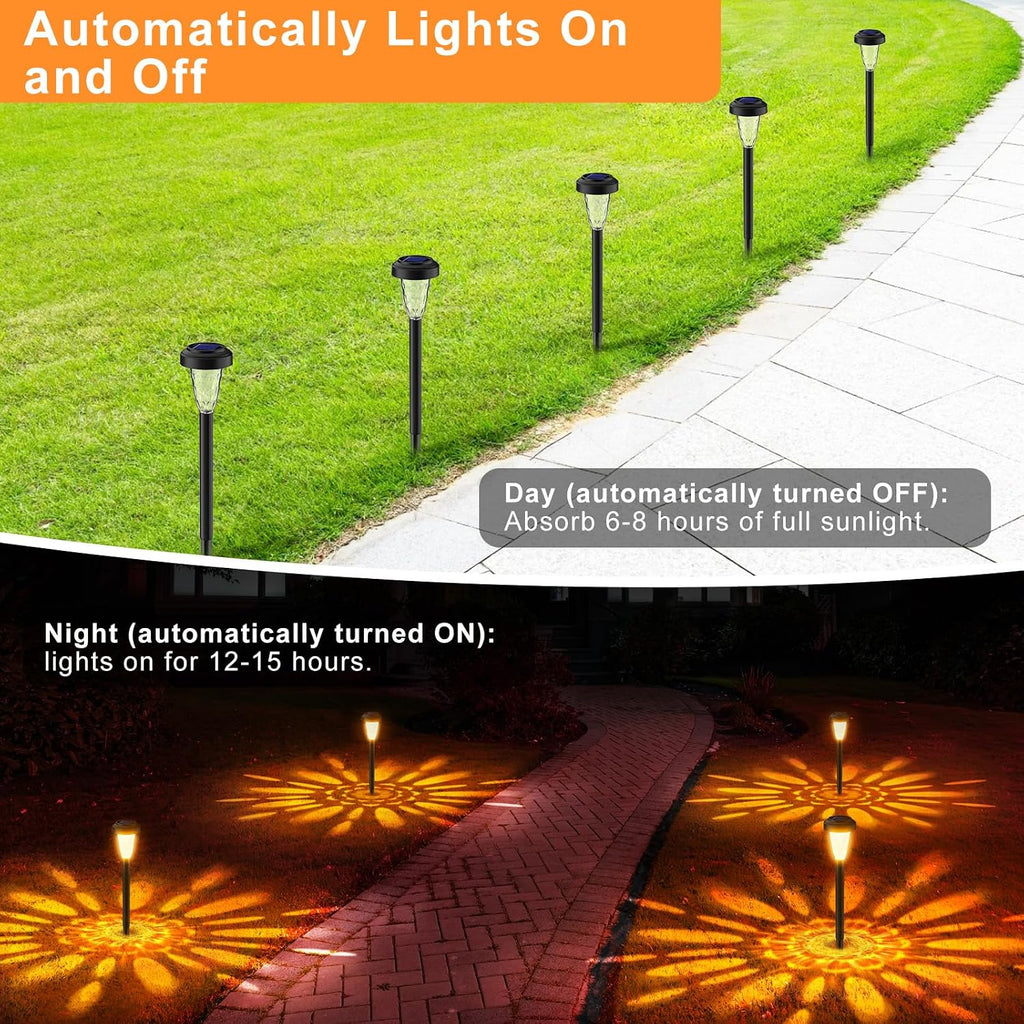 FIFlying Solar-Gartenlampen 6er Set Warmweiss 3000K IP65 LED Aussen 6cm