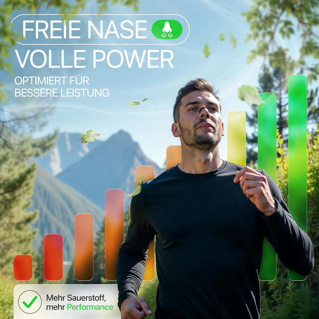 Ellicit Nasenpflaster schwarz 30 St. - Nasenstrips gegen Schnarchen Sport