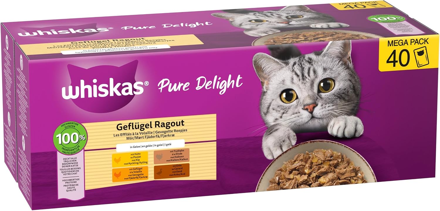 Whiskas 1+ Katzennassfutter Ragout in Gelee verschiedene Sorten