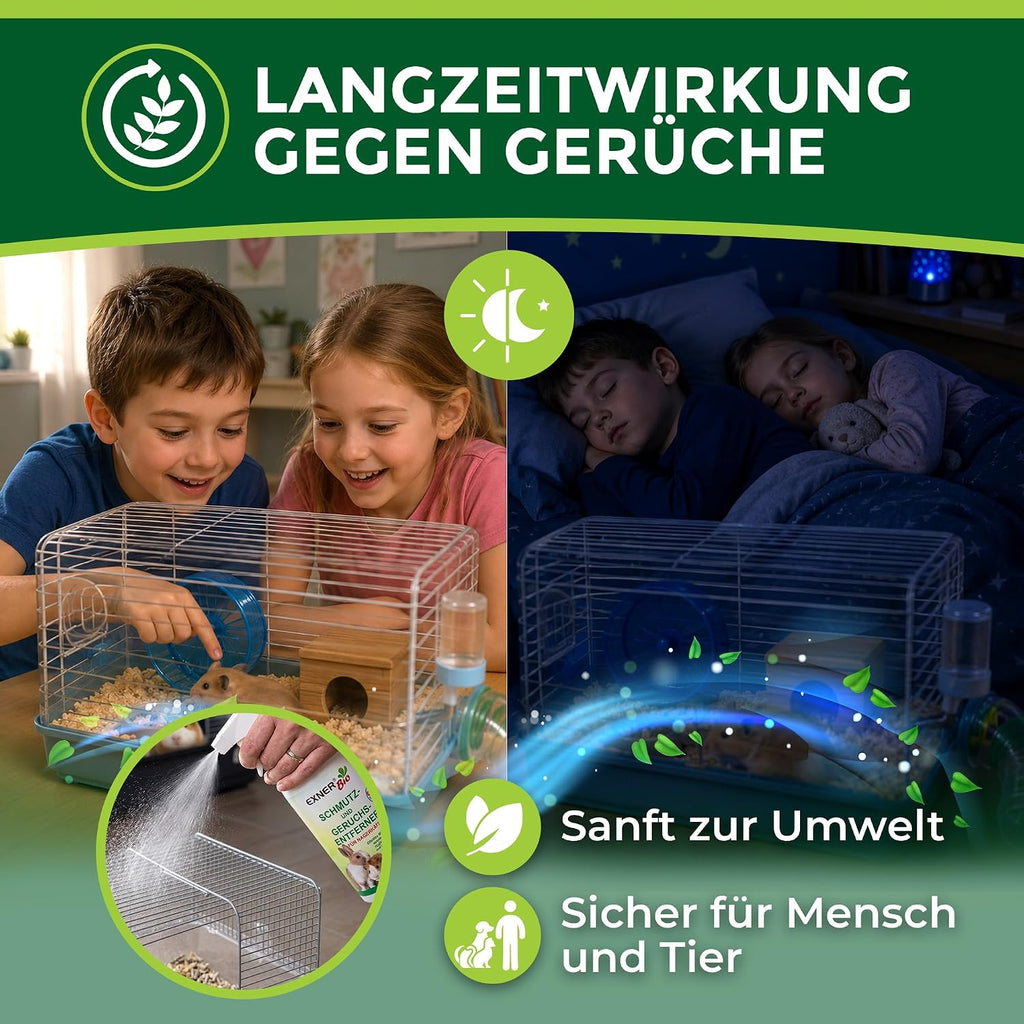 Nagerkäfig Reiniger 500 ml Geruchsentferner Spray Urin Kot Neutralisator