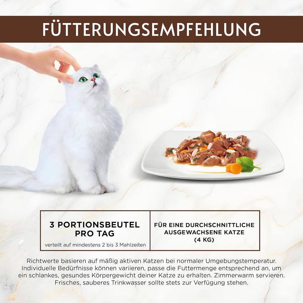 Gourmet A la Carte Nassfutter Katzen Huhn Spinat Pasta-Perlen 26x85g